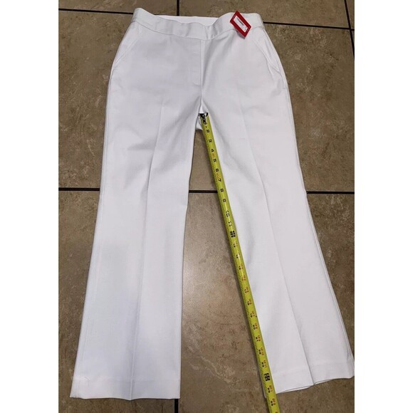 New Spanx Women Pants Size Medium Classic White Kick Flare Pull On High Waisted - Picture 15 of 16